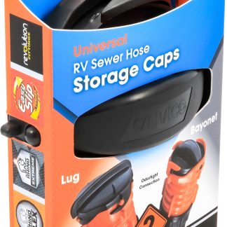 RV Sewer Hose Storage Caps (1 Bayonet, 1 Lug) 2pk