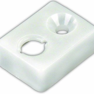 Type E - End Stop, White, 2/pkg.