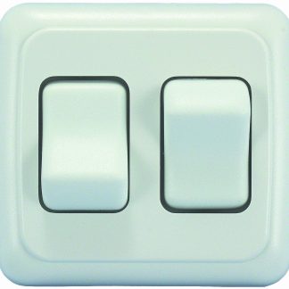 Double Switch - White, Pkg.
