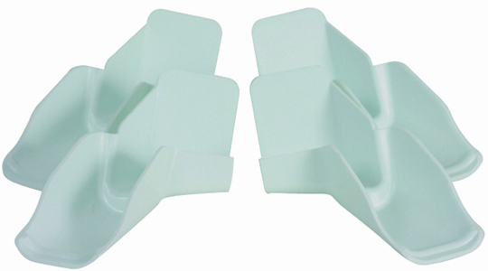 Gutter Spout W/ Ext, White 4pk (2 Left/2 Right)