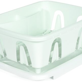 Mini Dish Drainer & Tray, White