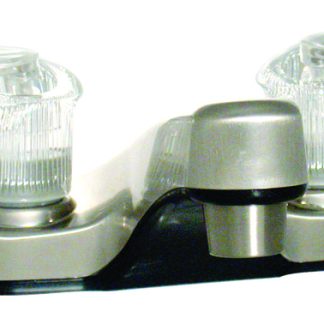 Bathroom Faucet, 4, 2 Lever, 1/4 Turn, Plastic, Chrome, Box