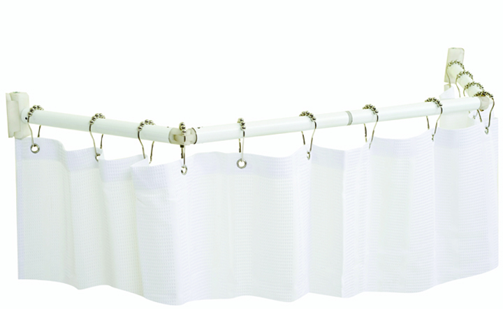 White Extend-A- Shower Curtain Rod