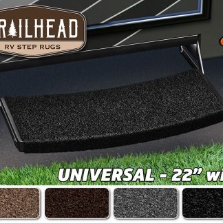 Trailhead Universal RV Step Rug (22 wide) - Obsidian Black