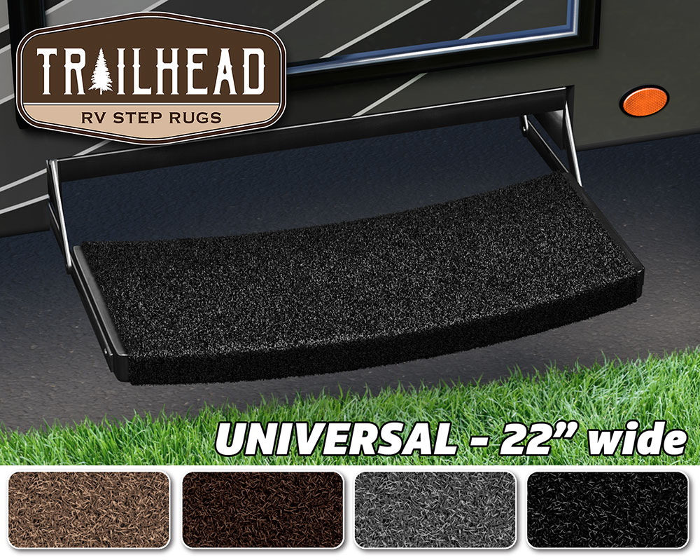 Trailhead Universal RV Step Rug (22 wide) - Obsidian Black