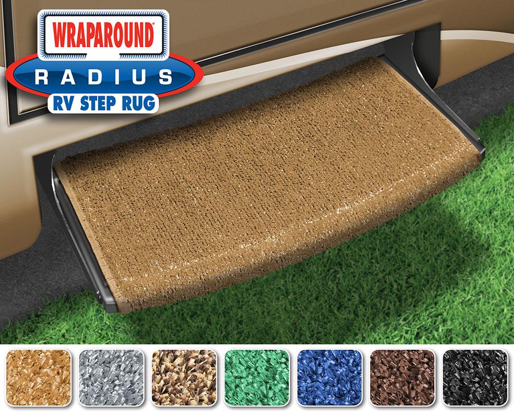 Wraparound Radius RV Step Rug (22 Wide) - Harvest Gold