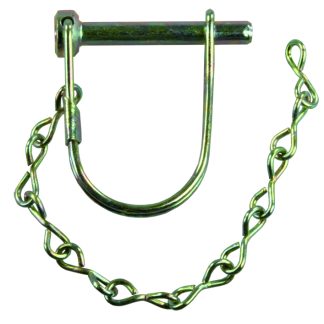 Small Coupler Lock Pin W/Pin Saver, 1/4 Diameter, 1-3/8  Length