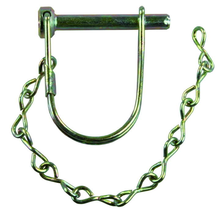 Small Coupler Lock Pin W/Pin Saver, 1/4 Diameter, 1-3/8 Length