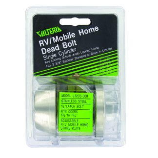 Door Deadbolt, Single Cylinder, 5/8 Throw, Ss, Clam Shell