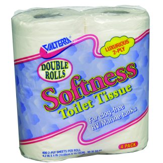 Softness Toilet Tissue Double Rolls, 2-Ply, 4/pk