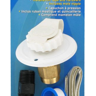 Water Inlet, 2-3/4 Metal Flange FPT, White, Carded