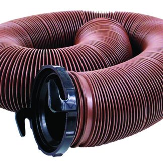 EZ Flush Std. Drain Hose, 20', With T1024, Bronze, Bagged