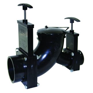 Ell Double Rotating Valve, 3 Spigot X 1-1/2 Hub X 3 Bayonet Cap