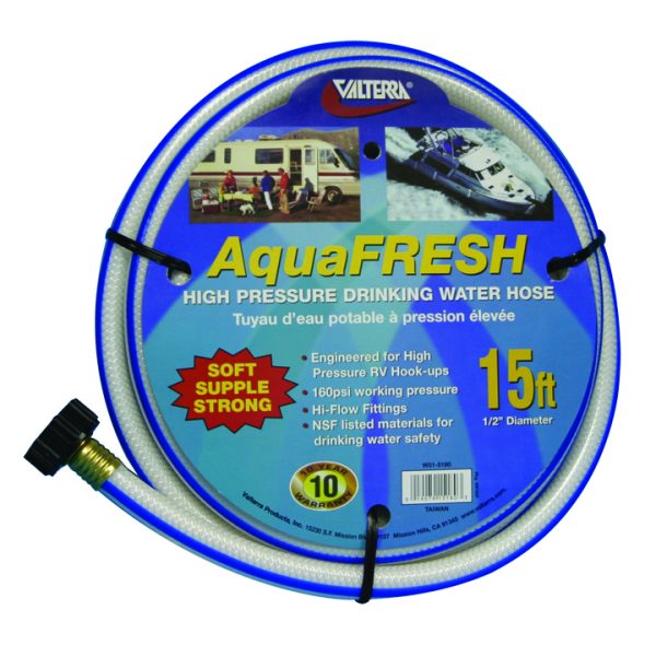 Drinking Water Hose, 1/2 X 15', White