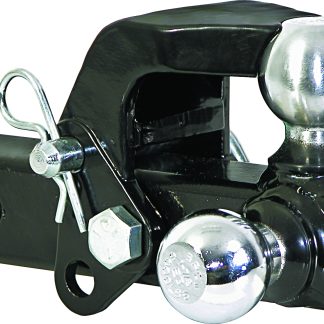 Tri-Ball Mount With Pintle Hook & Chrome Hitch Balls