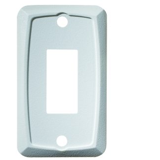 White Single Mounting Plate - Cut-Out .550 X 1.125