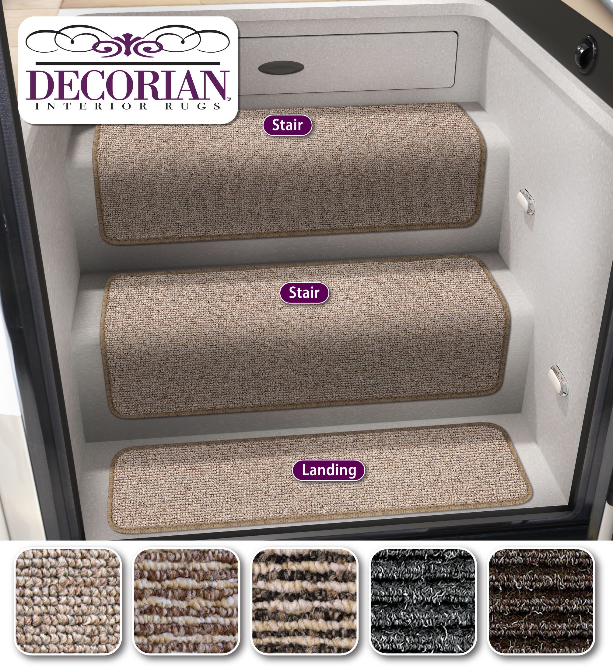 Step Huggers For RV Landings (8 X 23u00bd) - Sandstone