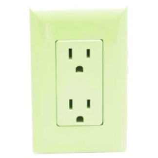 Speed Box Receptacle W/Cover Ivory