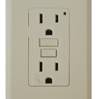 GFI Receptacle W/Light - Ivory