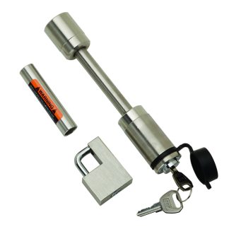 Stainless Steel Combo Lock Set, 5/8 Dogbone Lock W/sleeve For 1-1/4 & 2 Square Receivers And Coupler