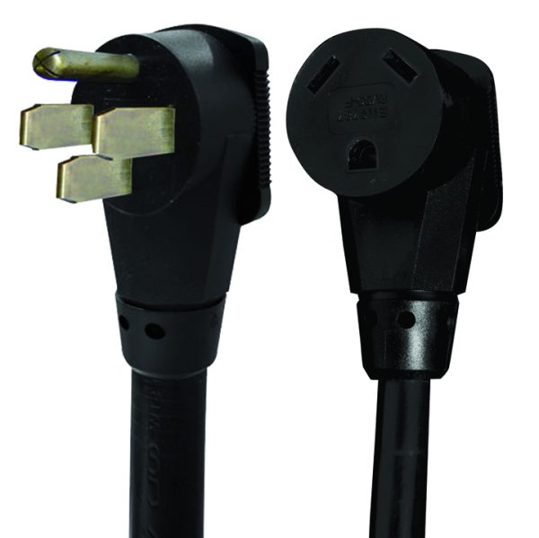50-AMP To 30-AMP Adapter, 18 10/3 STW - Black