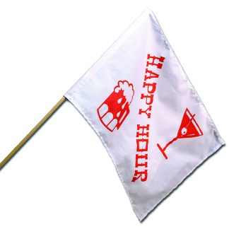 Flag, Happy Hour, 12 X 18 Polyester