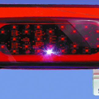 Surface LED Tail Light                                                     With License Plate Bracket-White Base