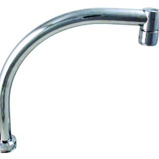 Spout, 8 Hi-Arc For 2 Hdl Kitchen Faucets, Brass, Chrome, Bagged