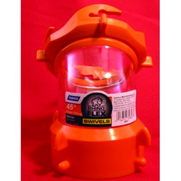 Rhinoflex 45 Degree Swivel Fitting, Clear
