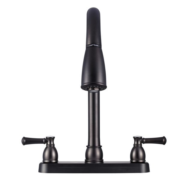 Non-Metallic Dual Lever Pull-Down RV Kitchen Faucet - Venetian Bronze