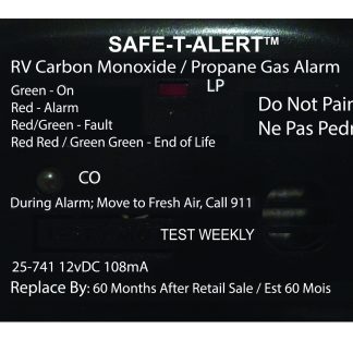 Combination Carbon Monoxide/propane Alarm - Mini Black Surface Mount 12vdc Hard Wire