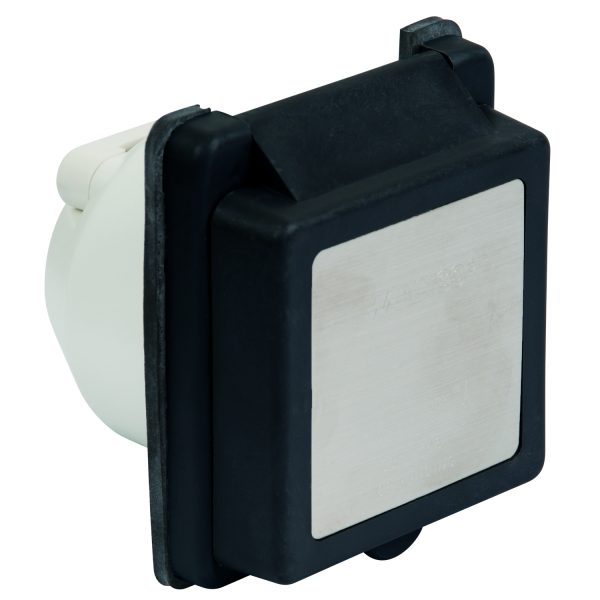 30-AMP Power Inlet - Black