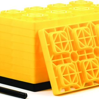 Fas Ten Leveling Blocks W/ T-Handle, 4x2, Yellow 10 Pk