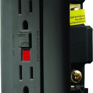 Black Dual Gfci Outlet W/cover-Plate