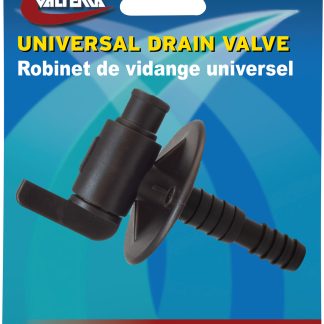 Universal Drain Valve, 3/8 Or 1/2 Barb W/ Flange, Carded