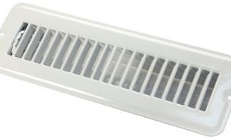 2X10\u00a0Metal Floor Register, Dampered, White