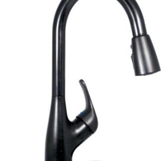 Kitchen Faucet W/ Spray, 8 Hybrid, 1 Lever, Ceramic Disc, Rubbed Bronze, Box