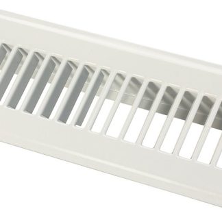 2X10\u00a0Metal floor Register, Undampered, White