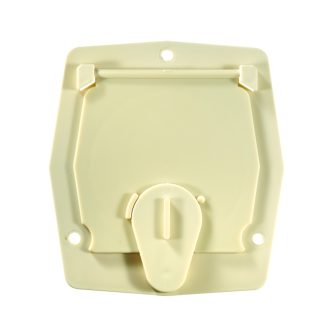 Basic Cable Hatch, Flat Sided, Col White -- 4.2 X 3.9 X 2 (replaceable Lid)