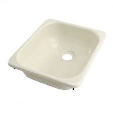 13 X 15 Outdoor Sink; No Faucet Ledge - Parchment