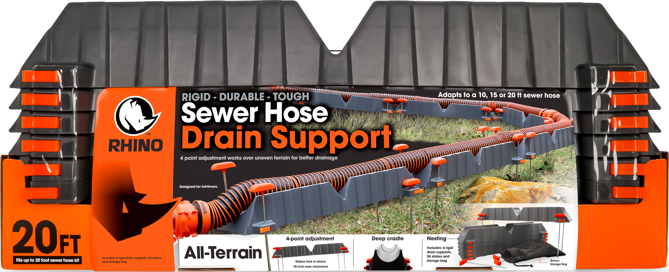 Rhino Sewer Hose Drain Support