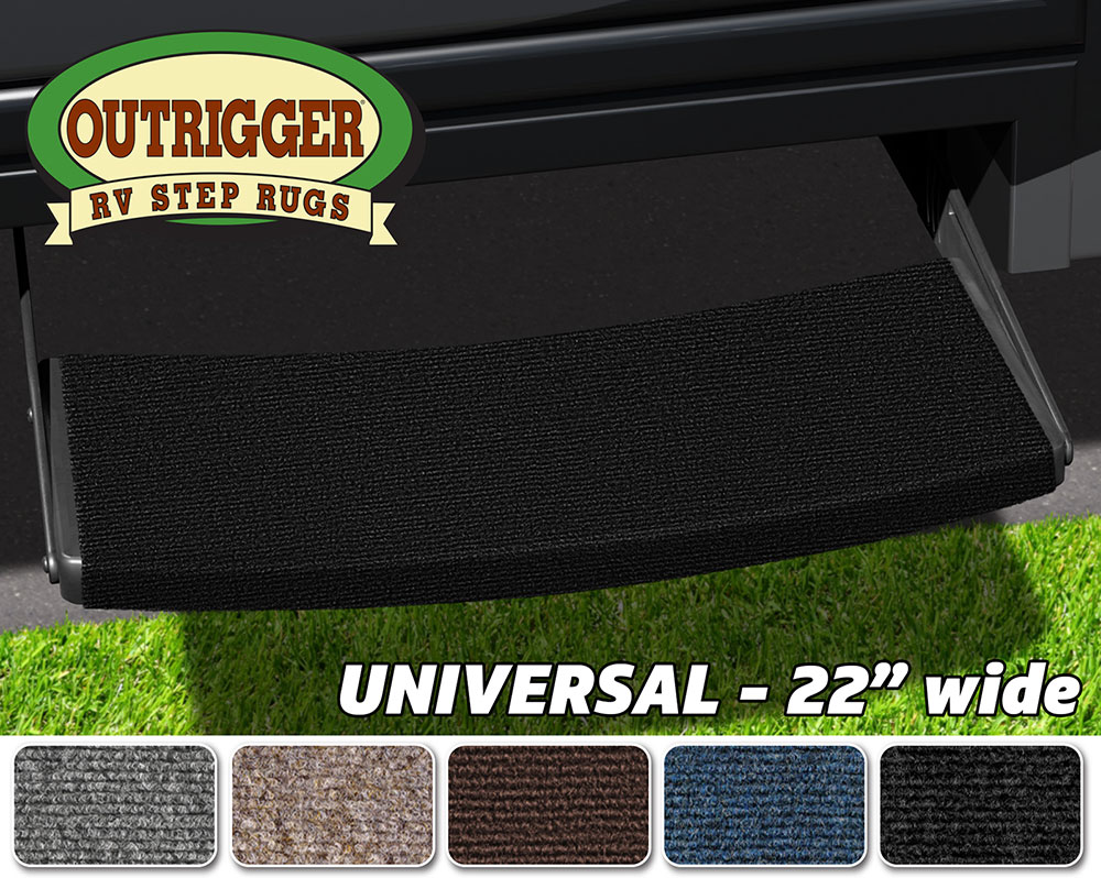 Outrigger Universal RV Step Rug (22 wide) - Black Onyx