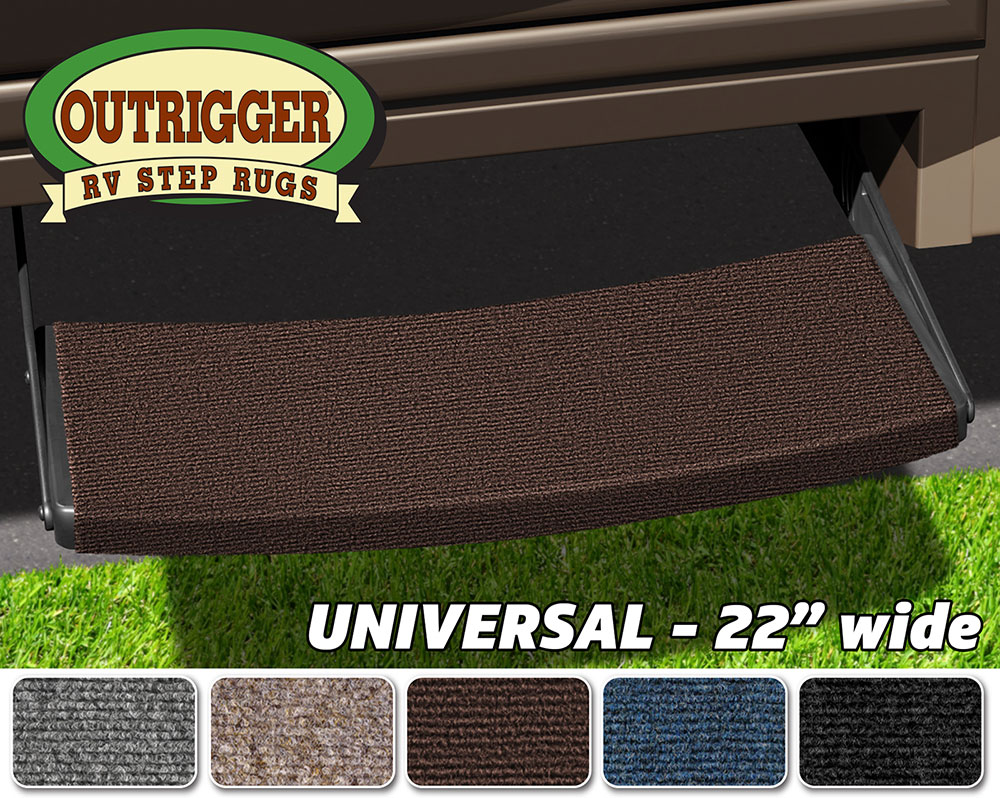 Outrigger Universal RV Step Rug (22 wide) - Chocolate Brown