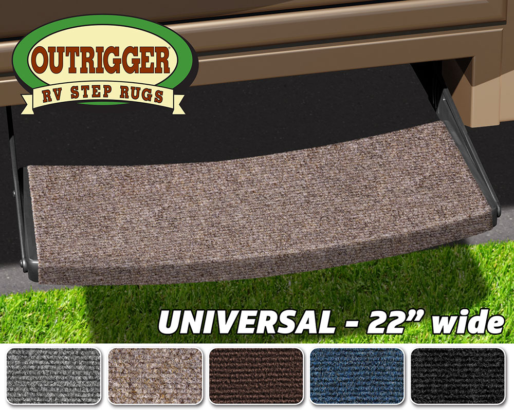 Outrigger Universal RV Step Rug (22 wide) - Walnut Brown
