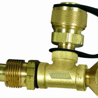 Brass Tee W/ 3 Ports (clamshell)