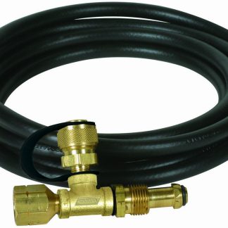 Brass Tee W/ 3 Ports, W/ 12' Hose