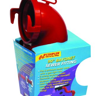 EZ Coupler 90u00b0 Bayonet Sewer Fitting, Red, Boxed