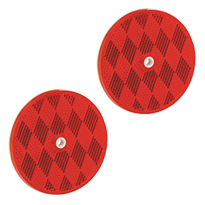 Reflector 3-3/16 Round Center Mount Red