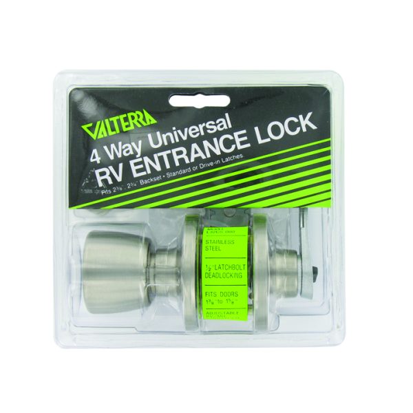 Door Lock, Entrance, Knob X Lever, Ss, Clam Shell