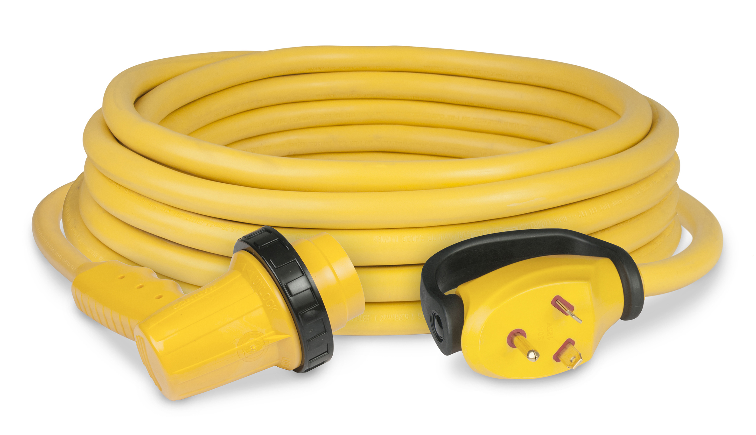 30-AMP Right Angle Locking Cordset 30'